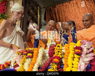 Vrindavan, Uttar Pradesh, India. 4th Sep, 2022. Vaishnav devotees ...