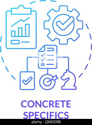 Concrete specifics blue gradient concept icon Stock Vector