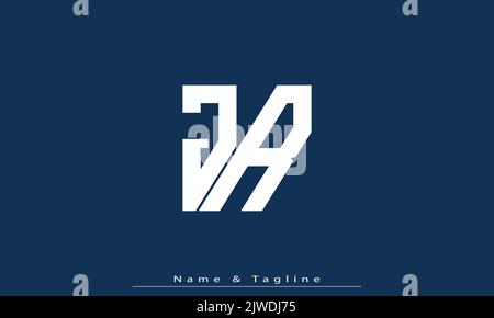 Alphabet letters Initials Monogram logo JR , RJ Stock Vector
