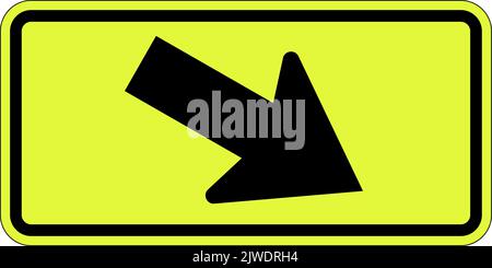 Diagonal Arrow Right Sign On White Background Stock Vector