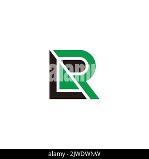 letter lr colorful geometric simple logo vector Stock Vector