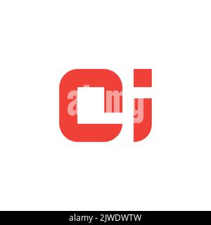 letter ei simple geometric line clean design vector Stock Vector