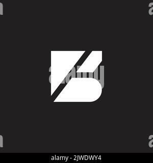 letter hb simple geometric triangle logo vector Stock Vector