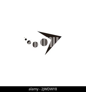 right direction dots motion arrow symbol logo vector Stock Vector