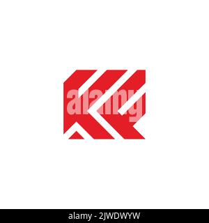 letter kf square geometric logo vector Stock Vector