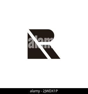 letter r simple geometric triangle logo vector Stock Vector