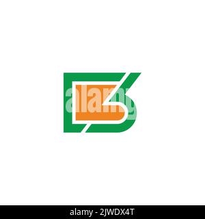 letter cb colorful geometric simple logo vector Stock Vector