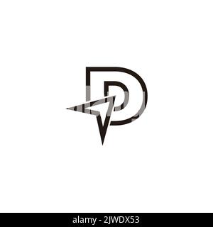 letter d cursor arrow logo design vector Stock Vector