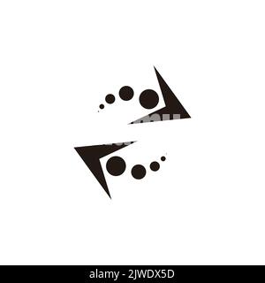 round dots arrows motion symbol design vector Stock Vector