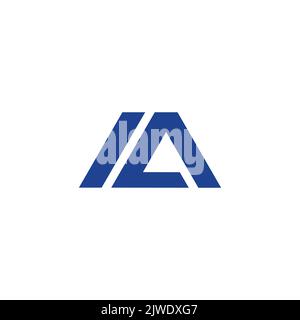 letter ia simple geometric line logo vector Stock Vector