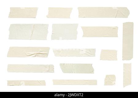 Adhesive tape set isolated on white background. Stock Photo