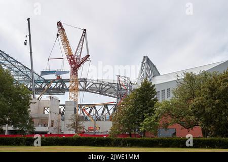 Anfield Road Construction September 2022 Stock Photo