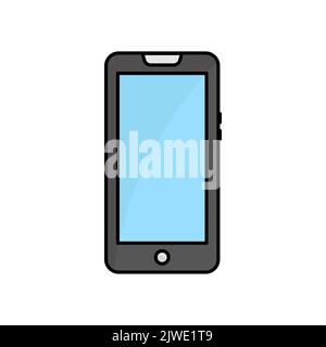 Mobile phone icon. Icon related to electronic, technology. Lineal color icon style, colored. Simple design editable Stock Vector