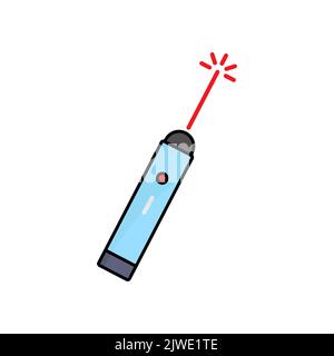Pointer laser icon. Icon related to electronic, technology. Lineal color icon style, colored. Simple design editable Stock Vector