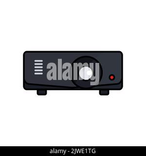 Projector icon. Icon related to electronic, technology. Lineal color icon style, colored. Simple design editable Stock Vector