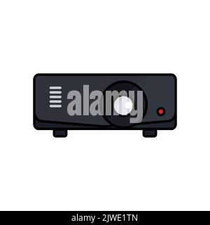 Projector icon. Icon related to electronic, technology. Lineal color icon style, colored. Simple design editable Stock Vector