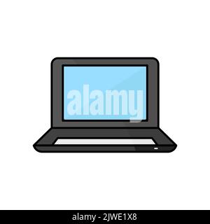 Laptop icon. Icon related to electronic, technology. Lineal color icon style, colored. Simple design editable Stock Vector