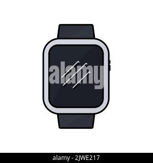 Smart watch icon. Icon related to electronic, technology. Lineal color icon style, colored. Simple design editable Stock Vector