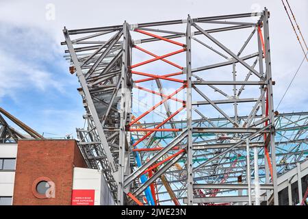 Anfield Road Construction September 2022 Stock Photo