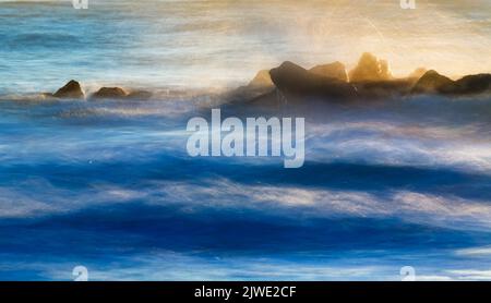 Abstract beach scene background Stock Photo