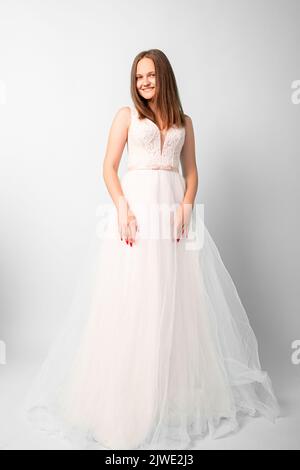happy bride special wedding day festive Stock Photo
