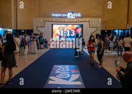 'Imagine your Korea' pop-up event in Vanderbilt Hall of Grand Central Terminal, New York City, USA  22 August 2022 Stock Photo