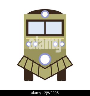 Train transport vector illustration locomotive icon. Railway train cartoon passenger transport machine wagon isolated white. Trable railroad speed eng Stock Vector