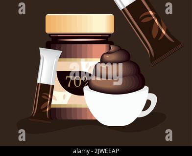 chocolate cream, bar Stock Vector