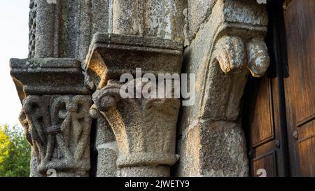 romanesque capitals Stock Photo