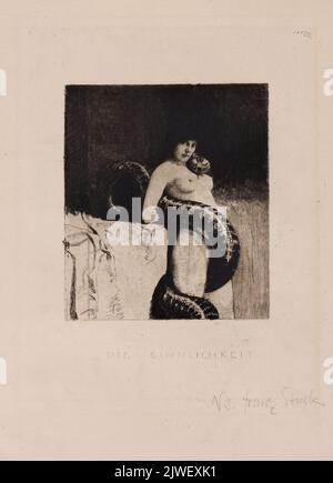 Die Sinnlichkeit, N. 3.. Stuck, Franz von (1863-1928), graphic artist Stock Photo