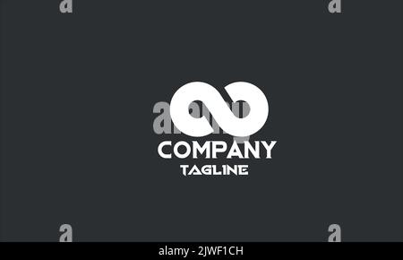 minimal infinity logo template Stock Vector