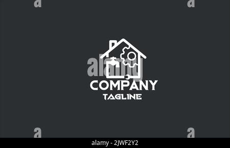 minimal plumbing service logo template Stock Vector
