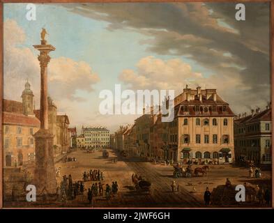 View from the Castle Square towards Krakowskie Przedmieście. Romanowski, Filip (1794-1853), painter, Zaleski, Marcin (1796-1877), painter Stock Photo