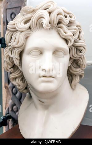 Sculpture Alexander the Great as Adonis in Ostroh Castle in Ukraine Stock Photo