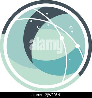 beautiful and unique abstract circle or planet logo Stock Vector
