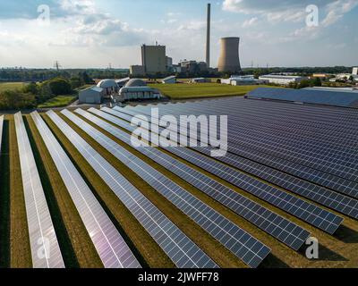 The Heyden power plant, coal-fired power plant, which was shut down in July 2021 and held in reserve as a grid reserve and will be temporarily reconne Stock Photo