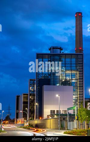 The Lausward natural gas power plant, the most efficient gas and steam turbine power station worldwide, generates electricity and district heating, un Stock Photo