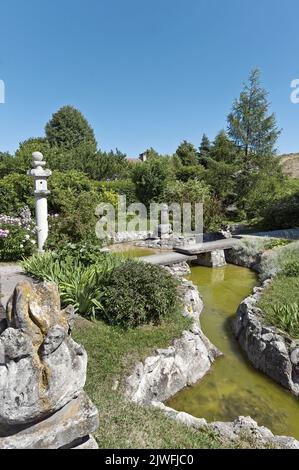 Chinese garden of Zolochiv Castle in Zolochiv, Lviv Oblast, Ukraine Stock Photo