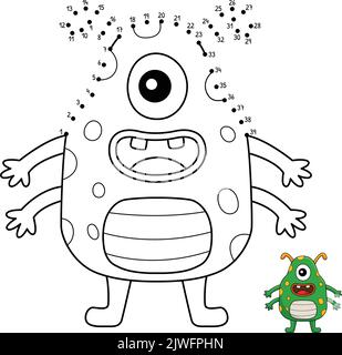 Monster Slime Coloring Page Kids Stock Vector (Royalty Free