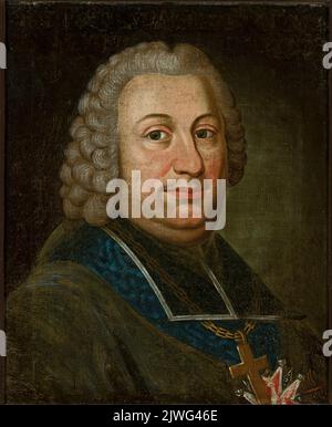 Portrait of Józef Andrzej Załuski (1702–1774), bishop of Kujawy. nieznany malarz polski, painter Stock Photo