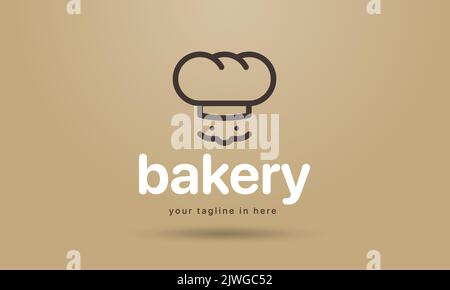 logo for bakery with hat Stock Vector