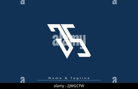 Alphabet letters Initials Monogram logo JS , SJ Stock Vector
