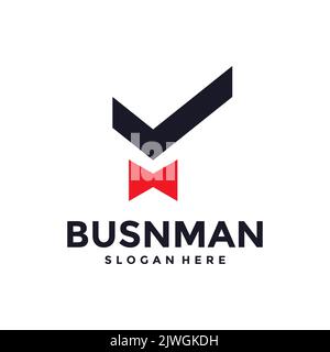 Good Bow Tie business logo vector. Tuxedo logo design Stock Vector