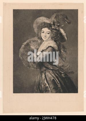 La Dame au Manchon, state III. Jasiński, Feliks Stanisław (1862-1901), graphic artist, Vigée-LeBrun, Elisabeth Louise (1755-1842), painter Stock Photo