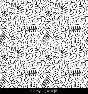 Trendy thin lines and dots seamless pattern. Stock Vector