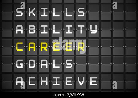 Career buzzwords on digitally generated black mechanical board Stock Photo