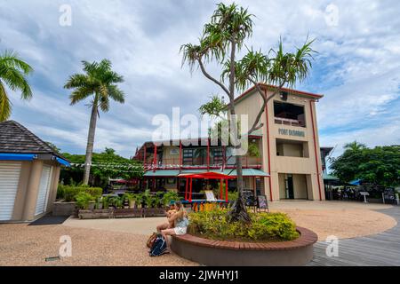 Retail centre of Port Denarau Marina, Nadi, Fiji Stock Photo