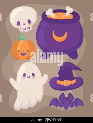 icons halloween miscellaneous Stock Vector