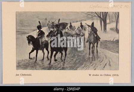 Reproduction of a painting: Chełmiński, Jan (1851-1925), En route to Chalon; from: 'Wędrowiec' 1905, I, 173. Wędrowiec (Warszawa ; czasopismo ; 1863-1906), publisher Stock Photo