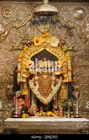 2 September 2022, Pune, Maharashtra, India, The Shri Datta Mandir is the first temple of Lord Dattatreya of Bhakti Bharat, built 100 years ago in Pune Stock Photo